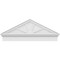 Ekena Millwork Peaked Cap 4 Spoke Architectural PVC Combination Pediment, 44"W x 17-7/8"H x 2-3/4"P (Pitch 6/12) PEDPC044X180PKC04 - alternate 3
